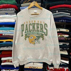 Vintage Green Bay Packers Football Sweatshirt Retro NFL Green Bay Packers Shirt